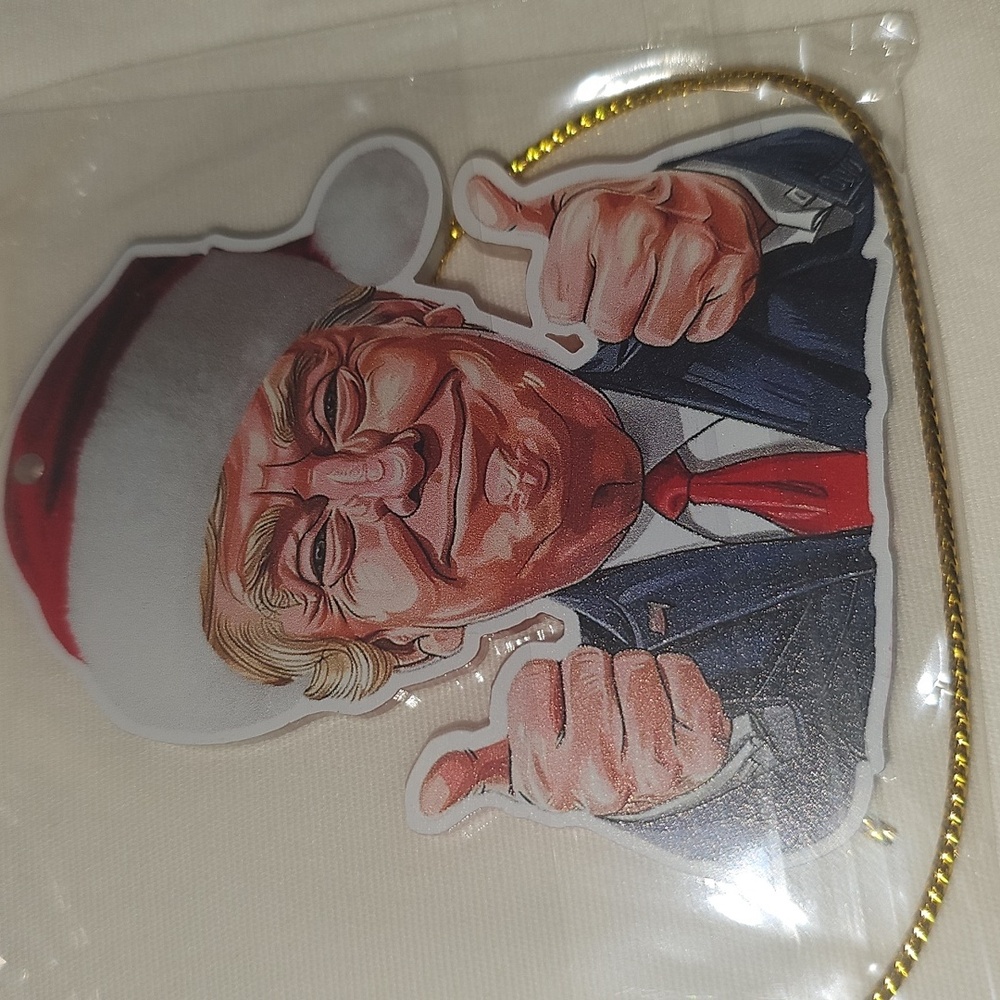 Trump Donald Christmas Ornaments 1 pack of 8 New